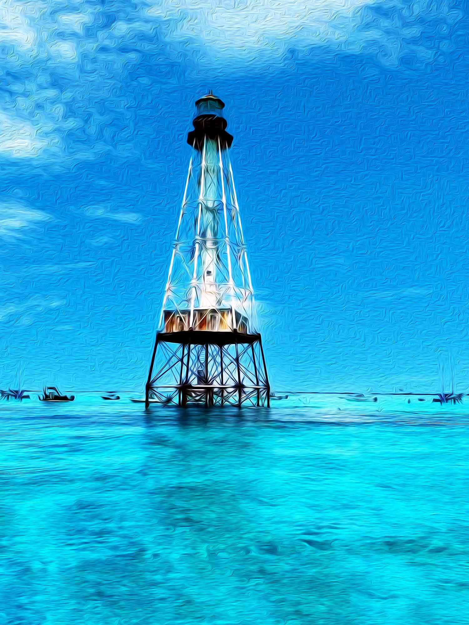 Alligator Reef Lighthouse Art (Islamorada) - Backyards of the Sea