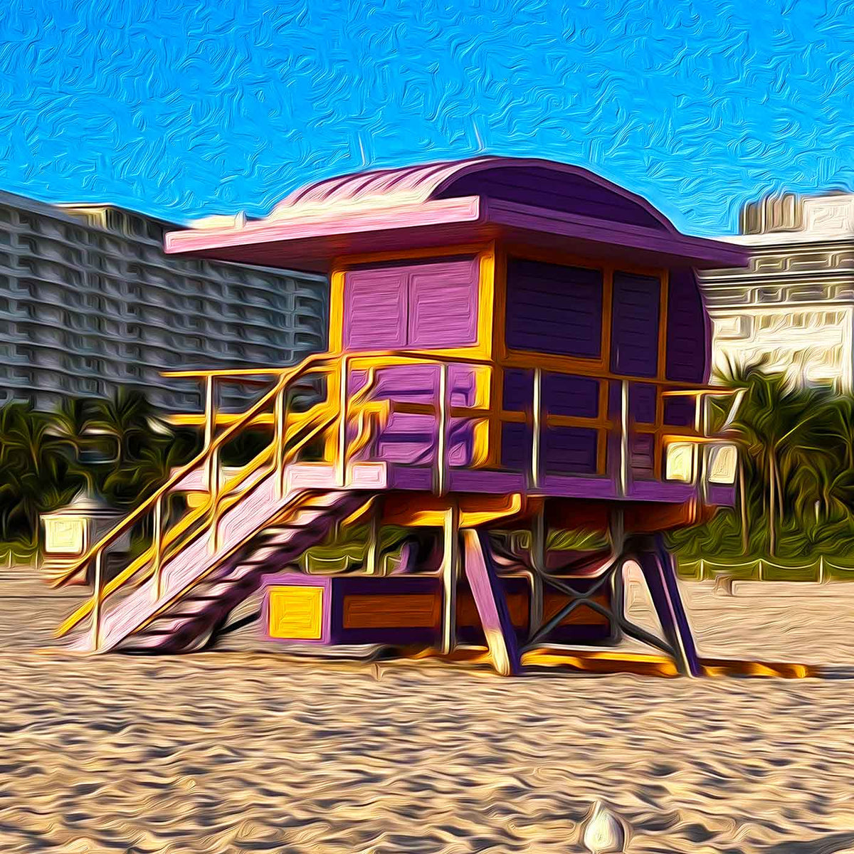 Purple Lifeguard (Miami Beach)